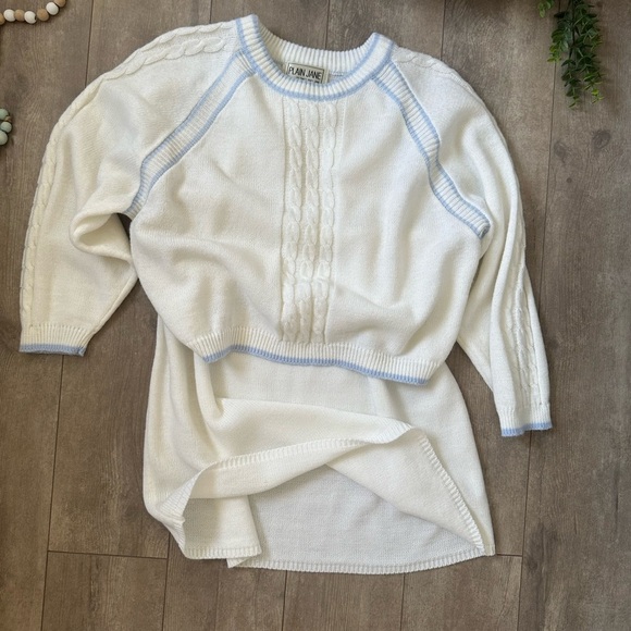 Sweet Baby Jane White and Blue Skirt Set - Picture 3 of 16